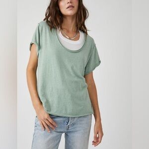 NWT FREE PEOPLE Dylan Tee / White Spruce Large